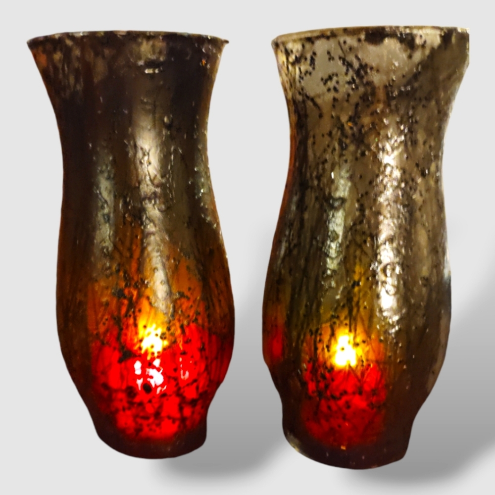Distressed Glass Vases
